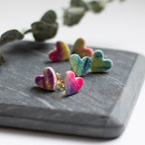 Heart Leather Studs