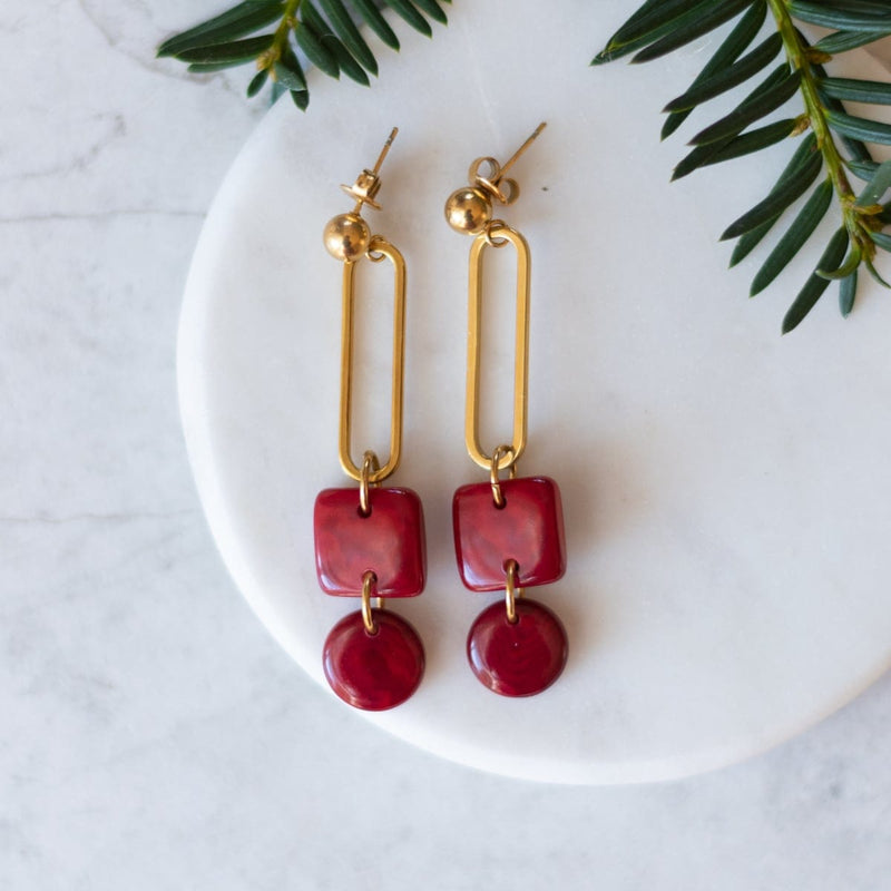 Red Frida Earrings