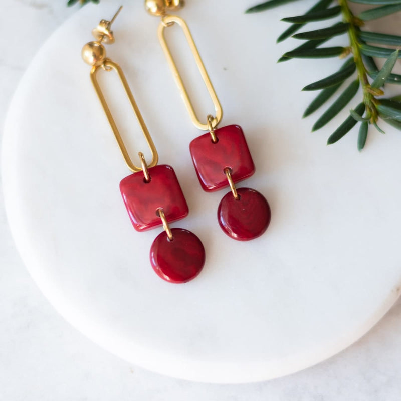 Red Frida Earrings