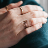dainty stacking rings by sela designs 14k gold filled ring band