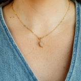 Sunstone Link Charm Necklace
