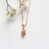 Sunstone Link Charm Necklace