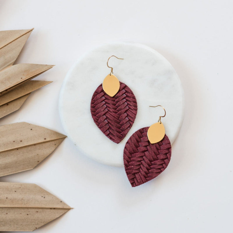 Wine Cora Earrings