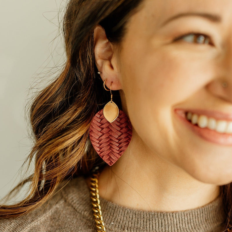 Wine Cora Earrings